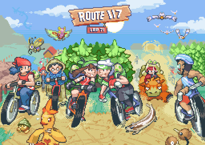 Pokemon RSE fan print - "Egg Race"